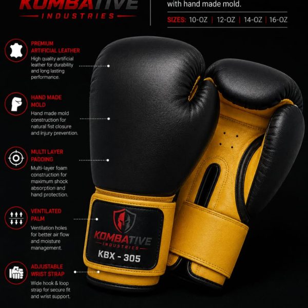 Boxing Gloves KBX-305 – Protective Boxing Gloves for Training & Combat Sports